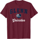 Glenn High School Grizzlies C3 T-Shirt - T-Shirt | Maroon