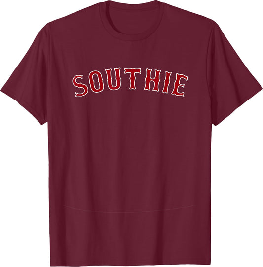 Southie South Boston Massachusetts Vintage Baseball Fan Gift T-Shirt - T-Shirt | Maroon