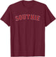 Southie South Boston Massachusetts Vintage Baseball Fan Gift T-Shirt - T-Shirt | Maroon