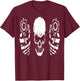 Skeleton Skull Double Gun Revolvers Skull Head ARRR T-Shirt - T-Shirt | Maroon