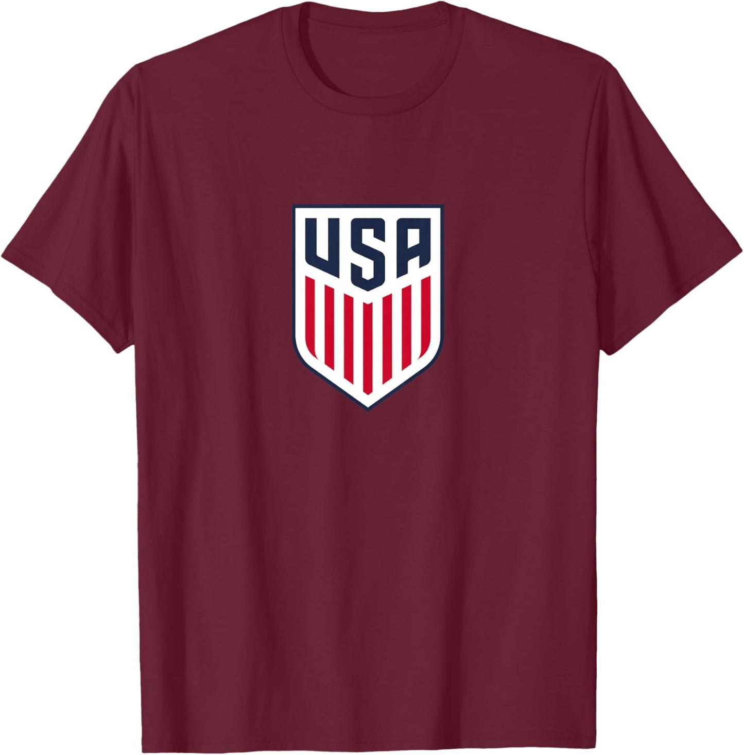 Kids Officially Licensed US Men's National Team USMNT Gear, Crest T-Shirt - T-Shirt | Maroon