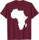 Africa map T-Shirt - T-Shirt | Maroon