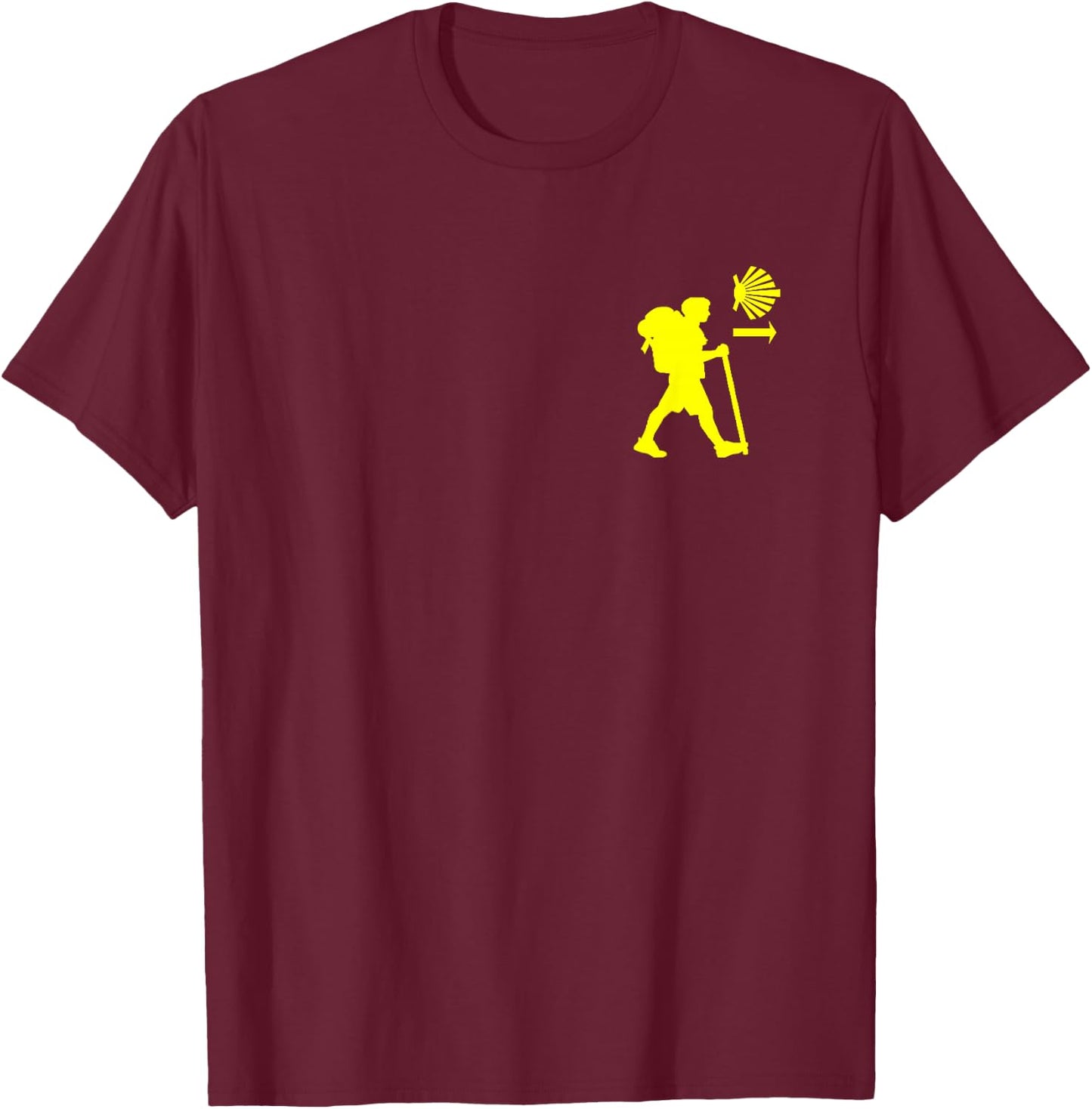 Camino de Santiago de Compostela Spain Pilgrim Hikers Gift T-Shirt - T-Shirt | Maroon
