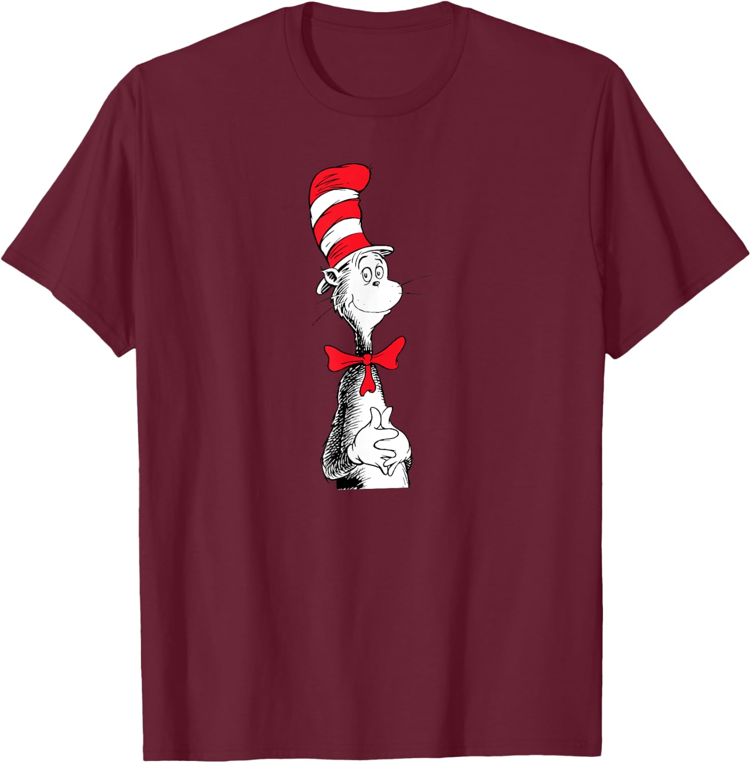 Dr. Seuss The Cat in the Hat T-Shirt - T-Shirt | Maroon