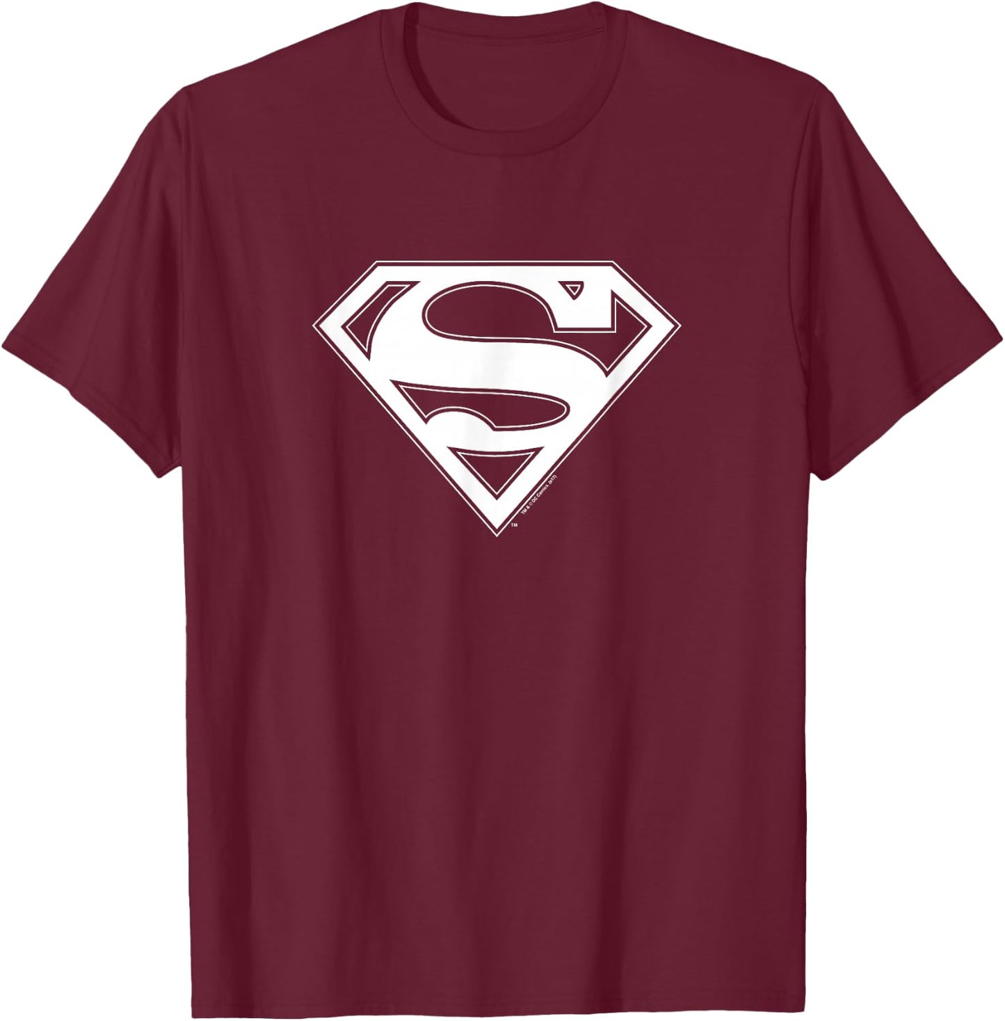 Superman Orange & White Shield T-Shirt - T-Shirt | Maroon