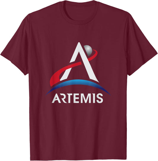 NASA Artemis Program Logo Official LT We Are Going Moon 2024 T-Shirt - T-Shirt | Maroon