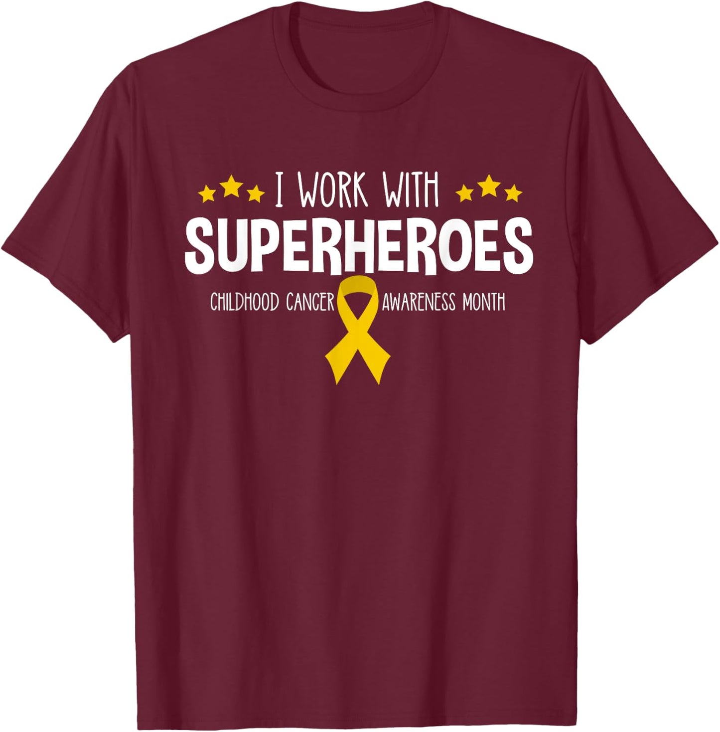 Pediatric Oncology RN Nurse Oncologist Ribbon T-Shirt - T-Shirt | Maroon