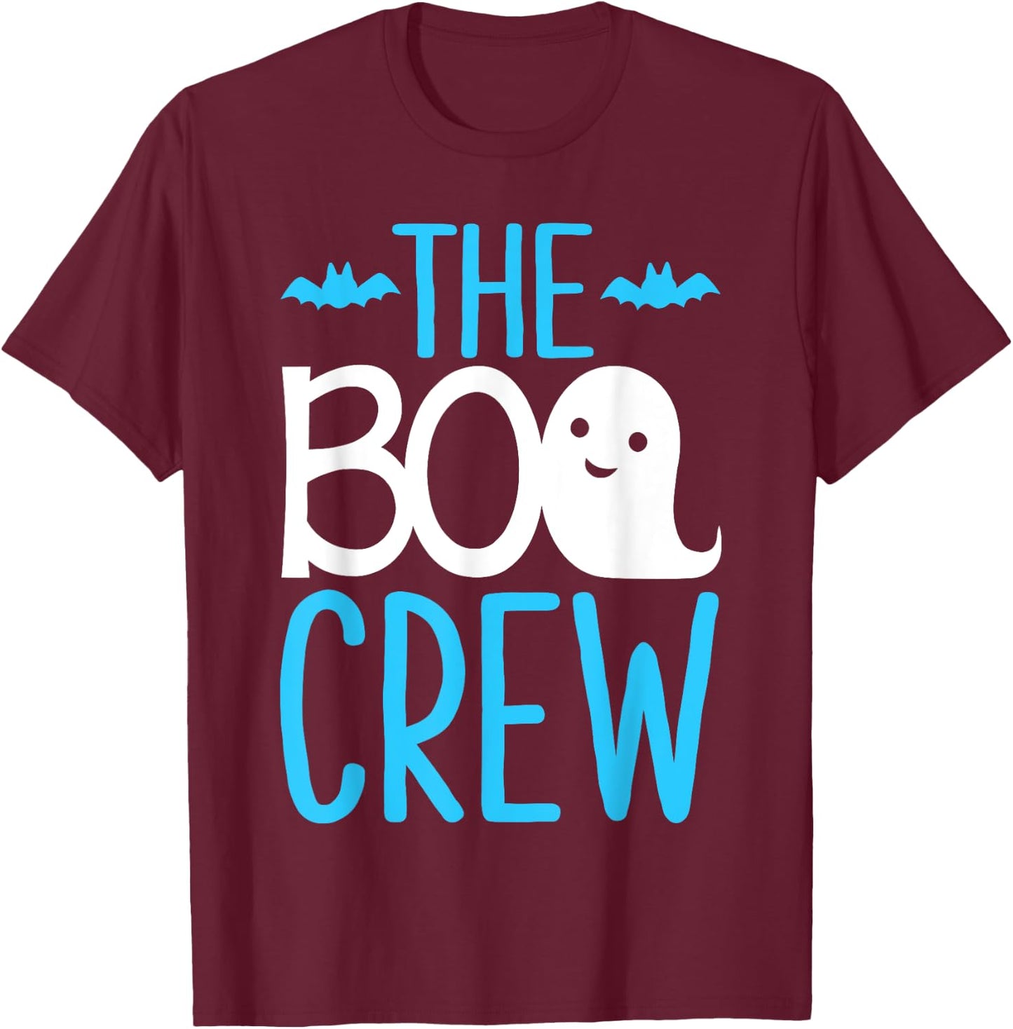 The Boo Crew Shirt Matching Halloween Blue T-Shirt - T-Shirt | Maroon
