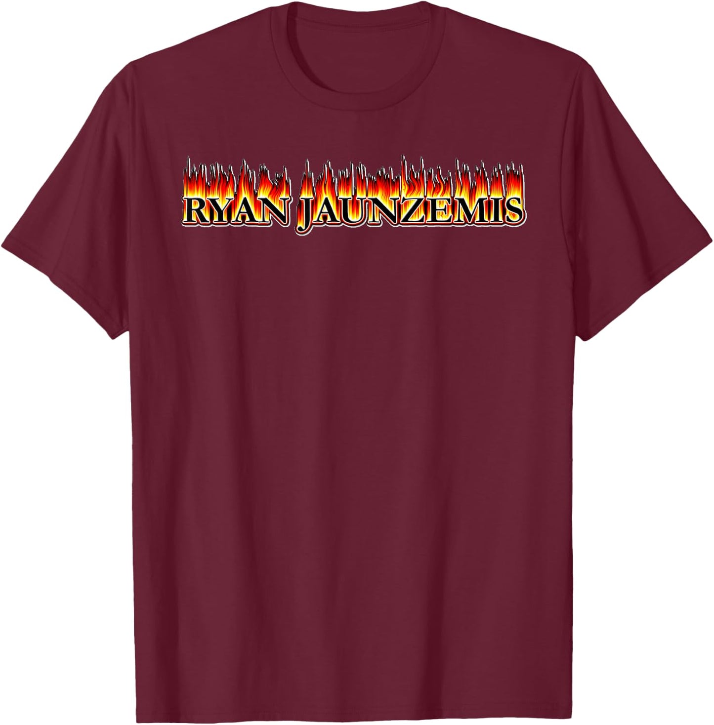 RYAN JAUNZEMIS - "Classic Fire Logo" T-Shirt - T-Shirt | Maroon