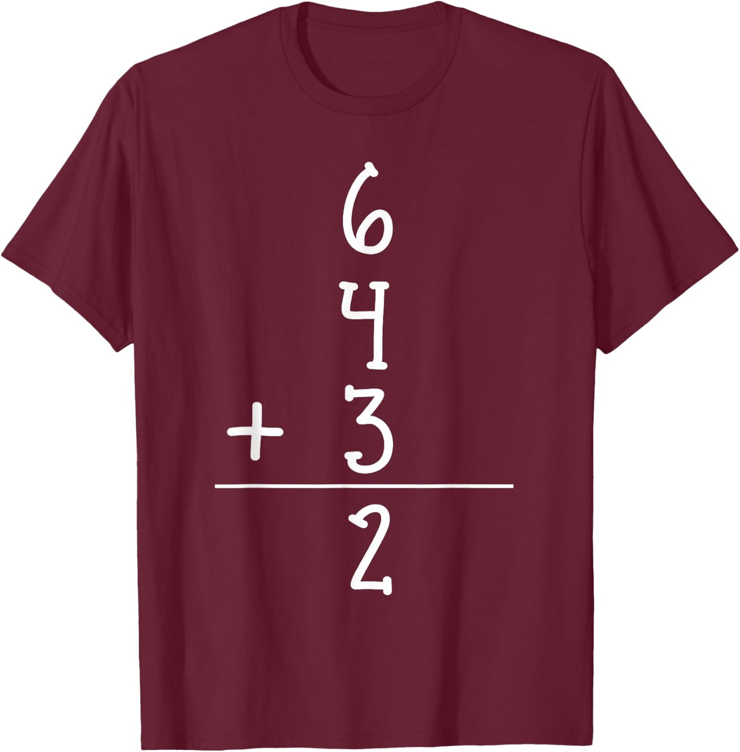 Funny Baseball Gift 6+4+3 2 baseball Double Play T-Shirt - T-Shirt | Maroon