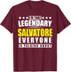 Name Salvatore First Name Gifts - Funny Personalized Gift T-Shirt - T-Shirt | Maroon