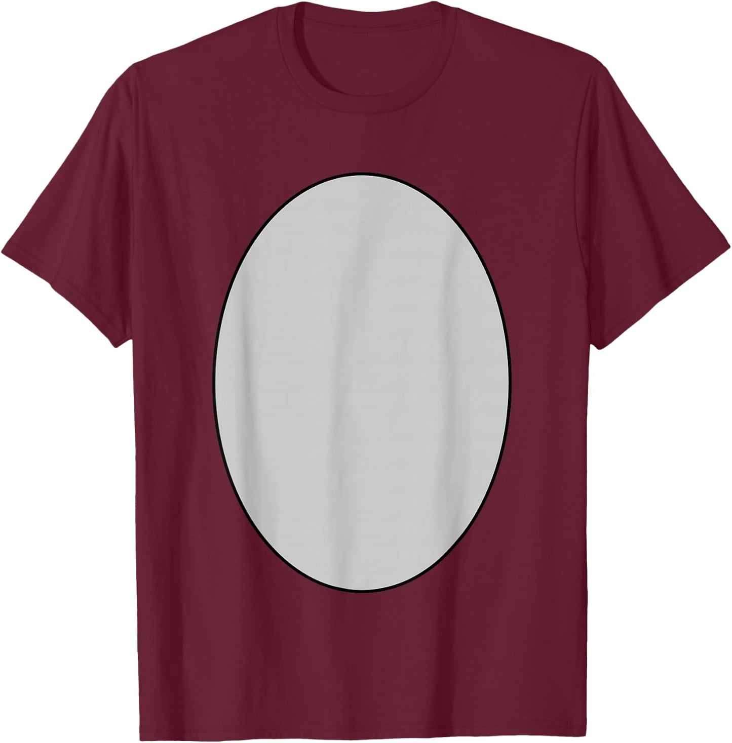 Easy Lazy Diy Donkey Costume Grey Circle Donkey Belly T-Shirt - T-Shirt | Maroon