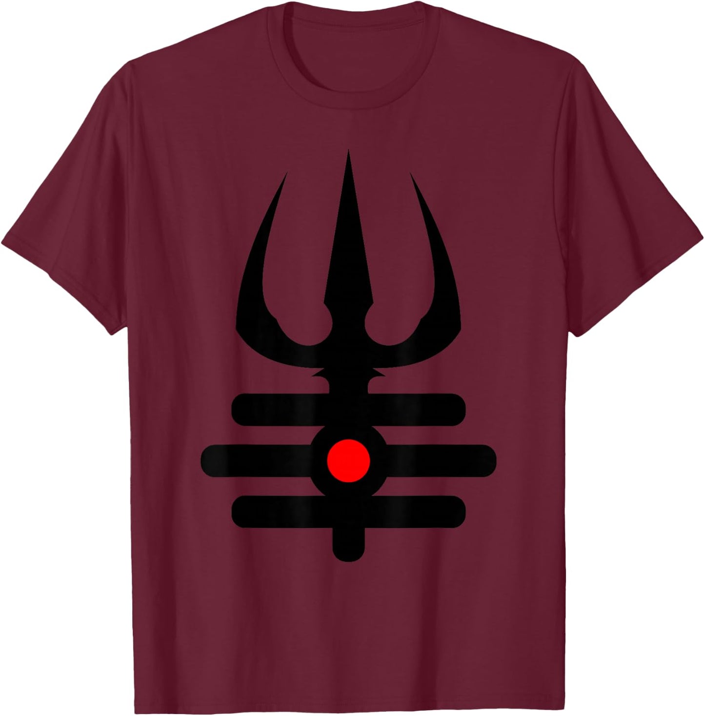 Shiva Hindu God Trident T-Shirt - T-Shirt | Maroon