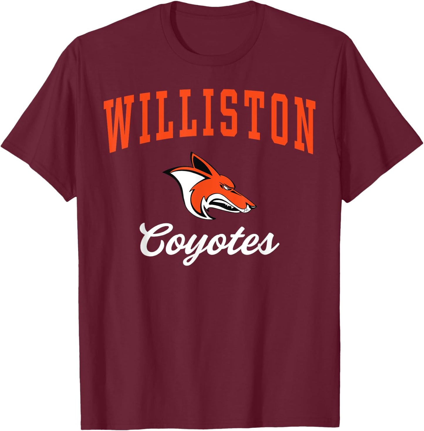Williston High School Coyotes C3 T-Shirt - T-Shirt | Maroon