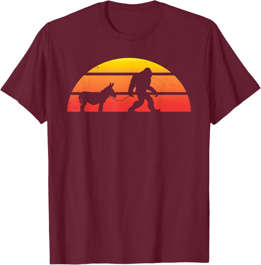 Bigfoot Donkey Outfit Clothes Stuff Lover Sasquatch Gift Men T-Shirt - T-Shirt | Maroon