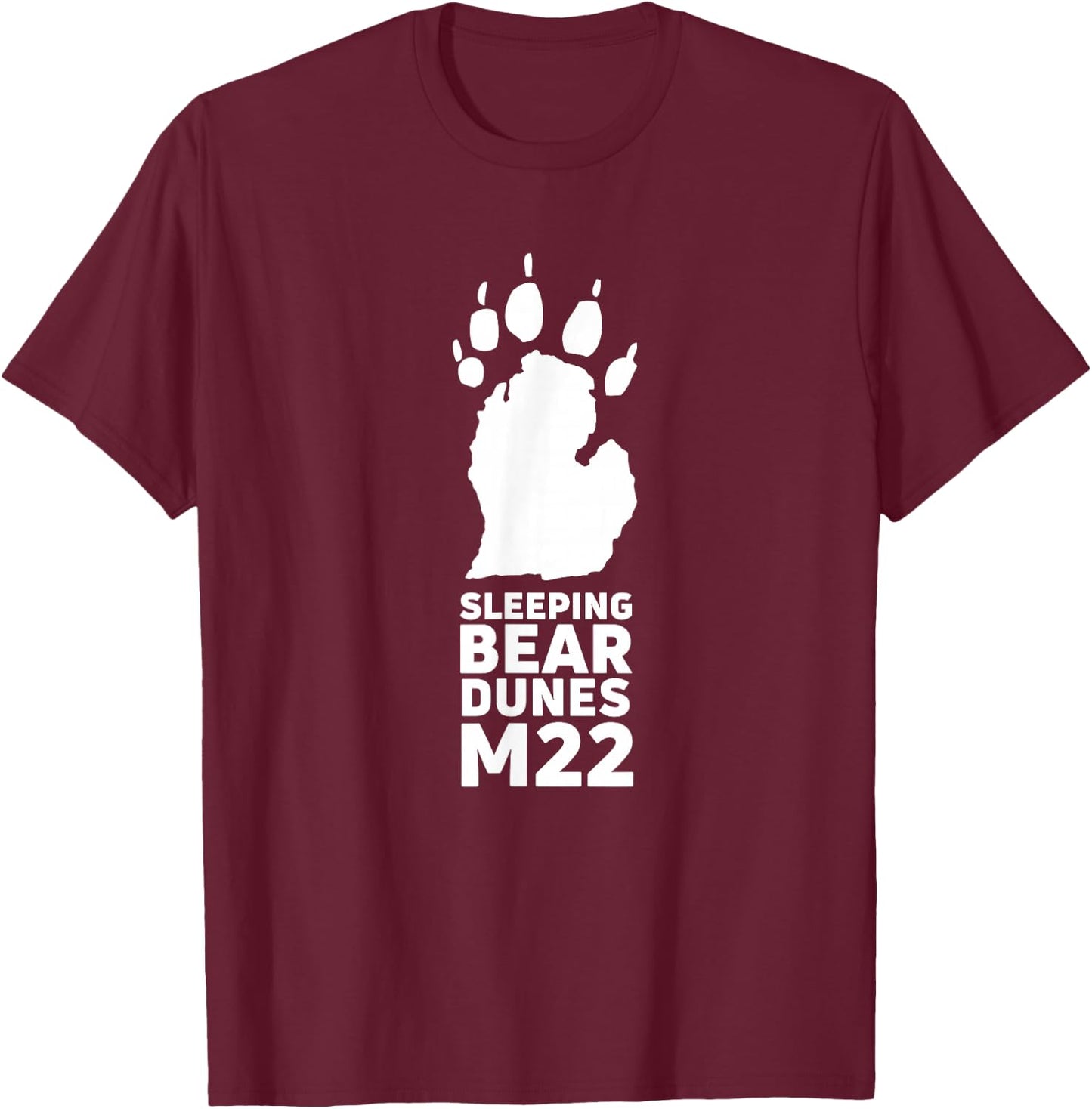 Michigan Sleeping Bear Dunes Shirt Great Lakes Vacation Gift T-Shirt - T-Shirt | Maroon