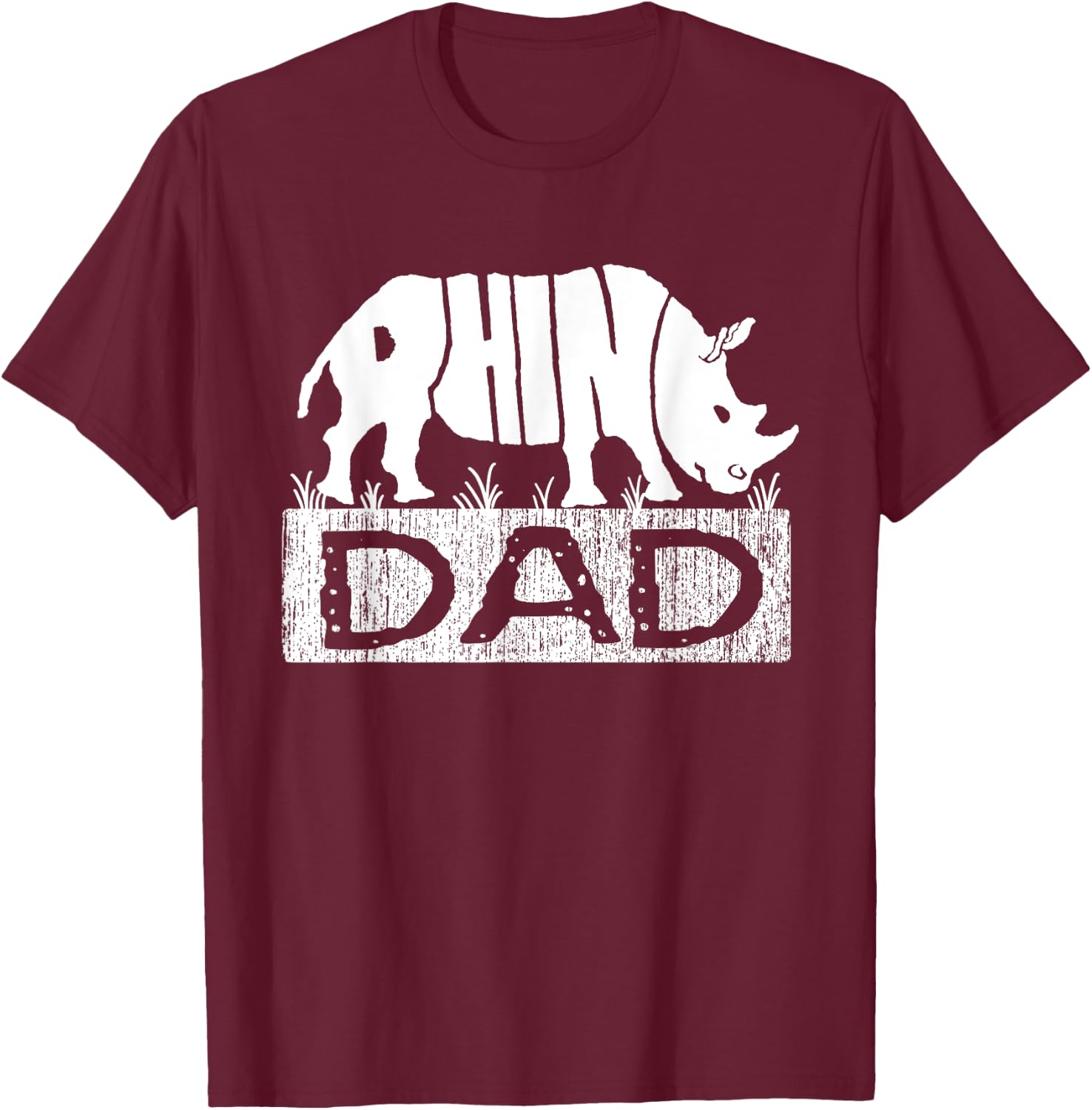 Rhino Dad Funny Rhinos Chubby Unicorns shirts Gifts T-Shirt - T-Shirt | Maroon