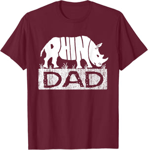 Rhino Dad Funny Rhinos Chubby Unicorns shirts Gifts T-Shirt - T-Shirt | Maroon