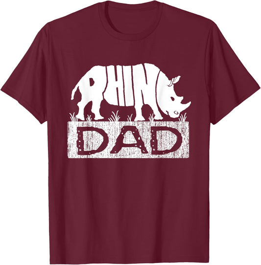 Rhino Dad Funny Rhinos Chubby Unicorns shirts Gifts T-Shirt - T-Shirt | Maroon