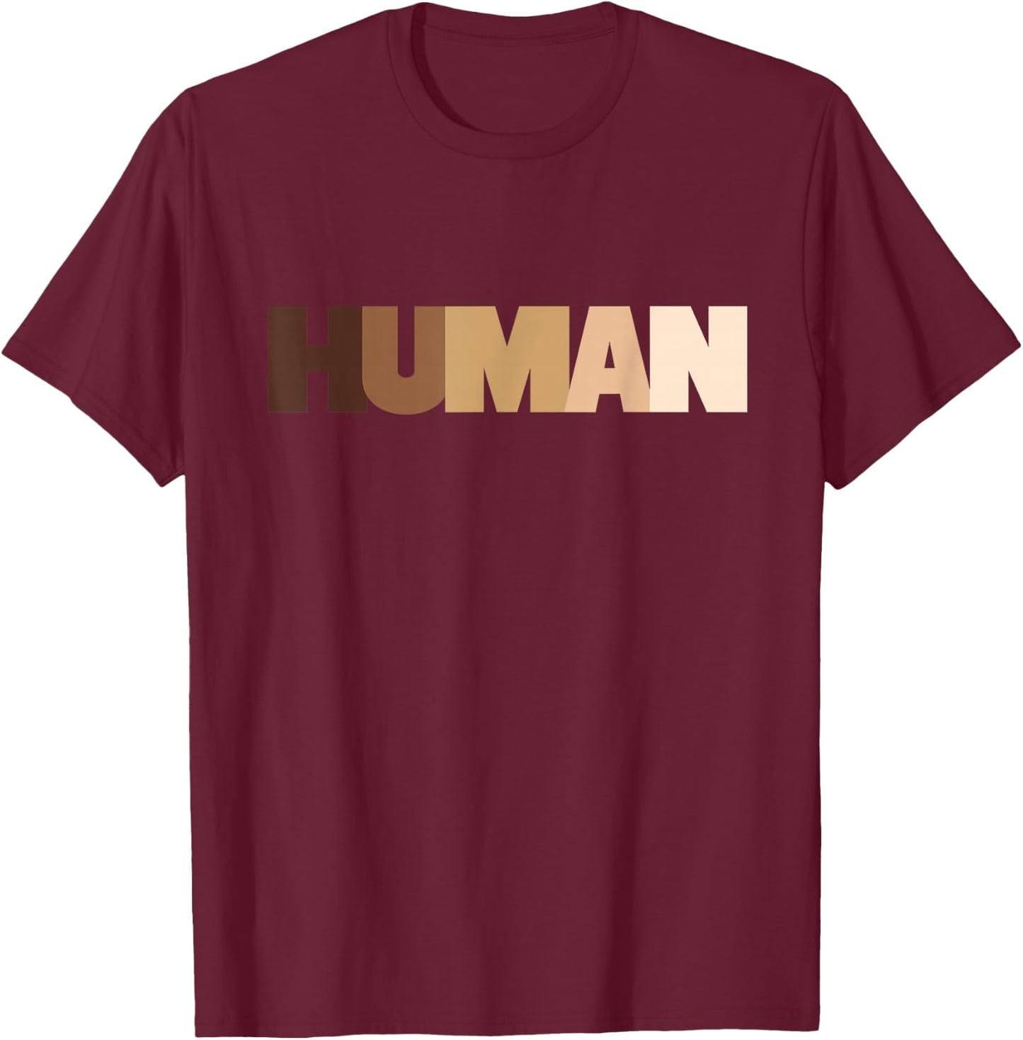 Human Anti-Racist T-Shirt - T-Shirt | Maroon