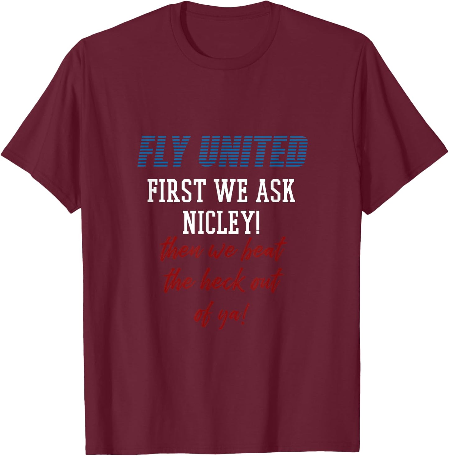 United Against Airlines That Beat And Seat U T-Shirt - T-Shirt | Maroon