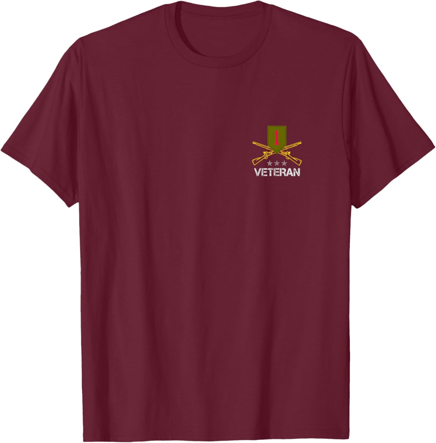 Military Veterans Day 1st Infantry Division Shirt T-Shirt - T-Shirt | Maroon