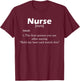 Funny Nurse Definition T Shirt Hold My Beer T-Shirt - T-Shirt | Maroon