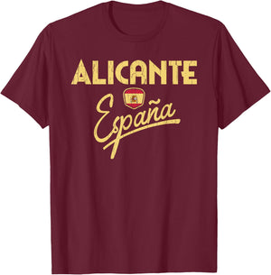 Alicante Spain - Spanish Flag Alicante Espana T-Shirt - T-Shirt | Maroon