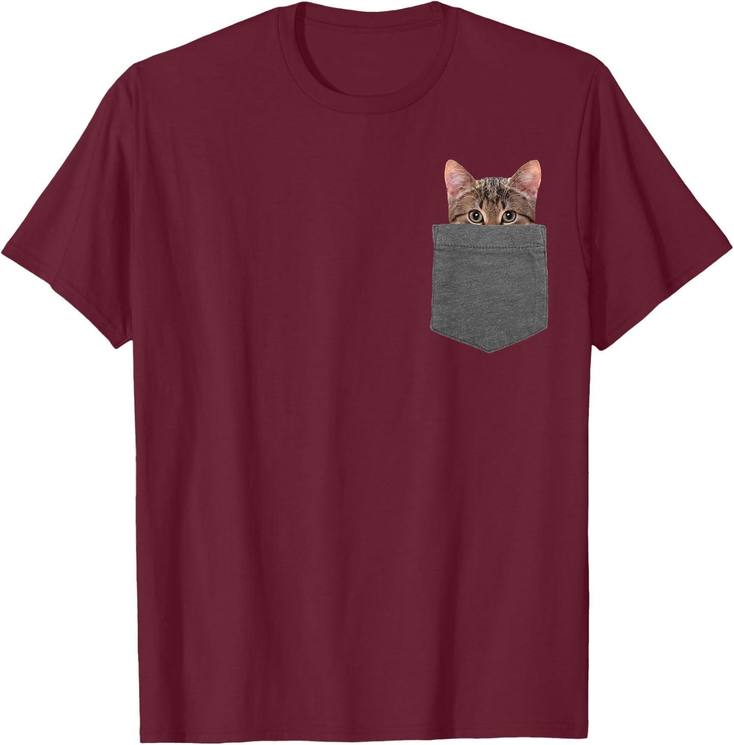 Kitty in Your Pocket Cat Shirt Women Kids T-Shirt - T-Shirt | Maroon