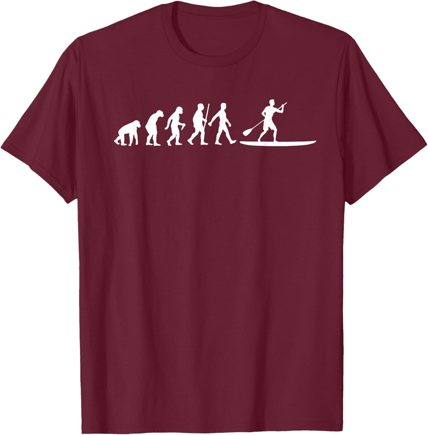 Paddleboarding Art Women SUP Stand Up Paddle Board T-Shirt - T-Shirt | Maroon