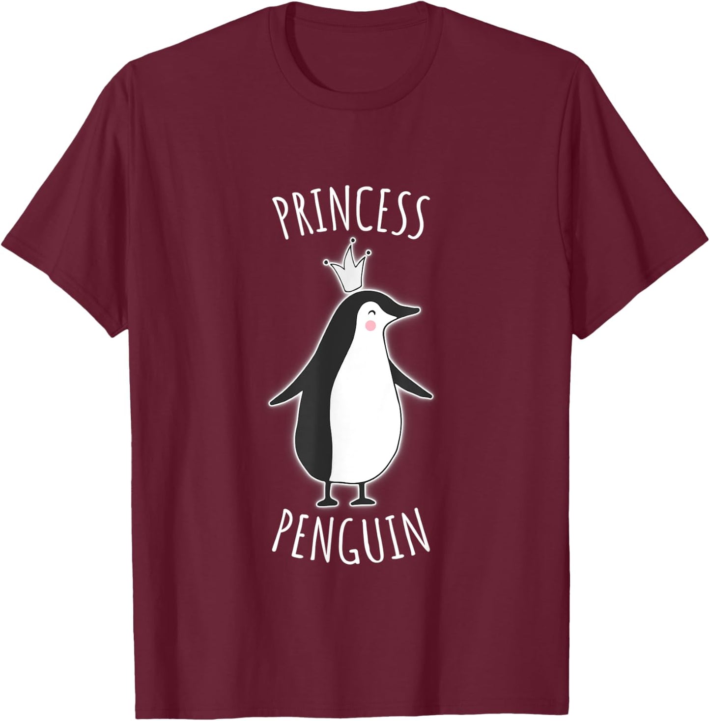 Cute Penguin Princess T Shirt Gift Boys Girls Kids T-Shirt - T-Shirt | Maroon