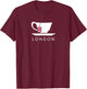 London UK Tea Shirt Cool British Teacup Gift T-Shirt - T-Shirt | Maroon