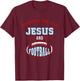 Sundays are for Jesus Football t shirt T-Shirt - T-Shirt | Maroon