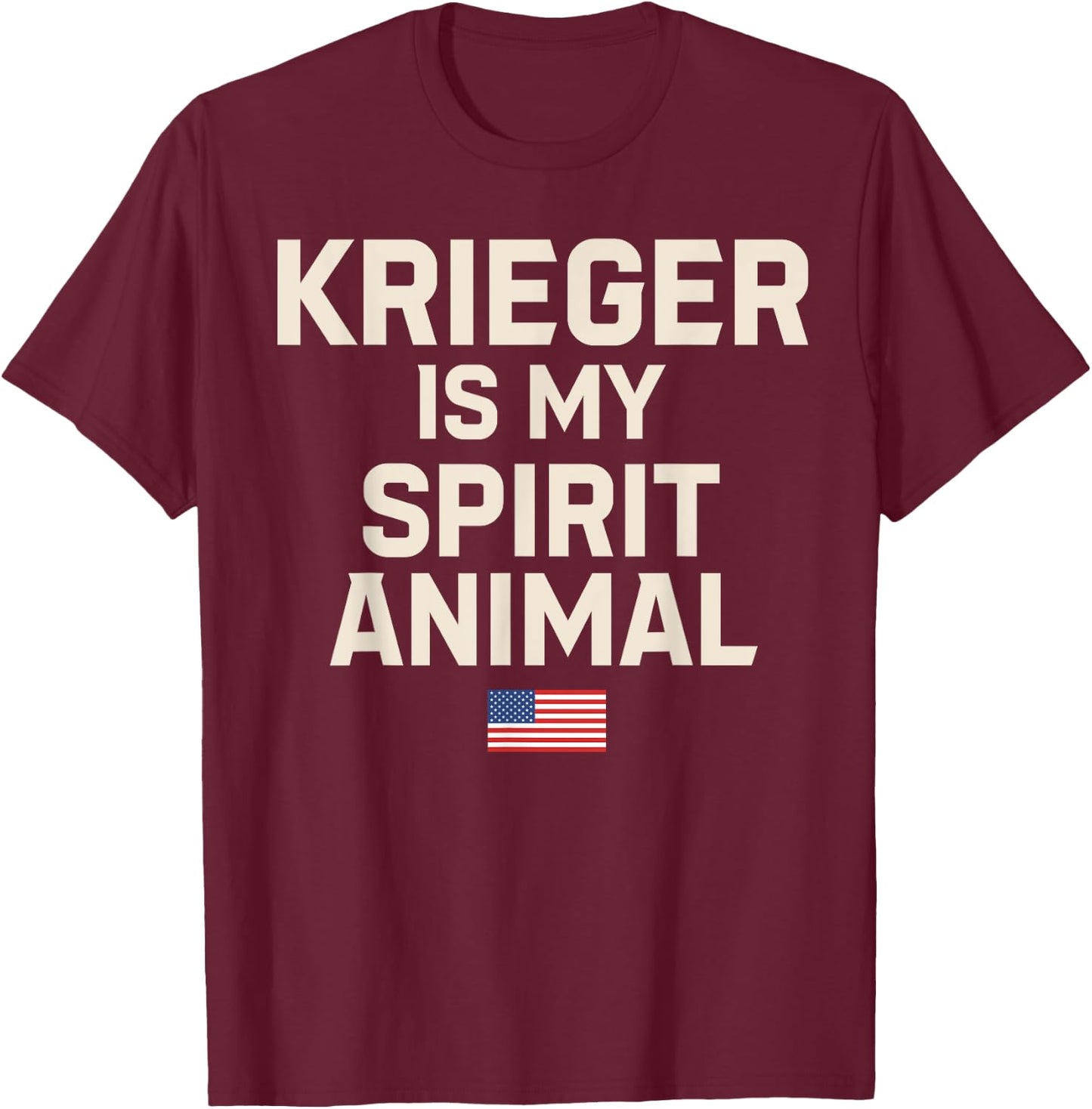 Krieger Is My Spirit Animal Shirt T-Shirt - T-Shirt | Maroon