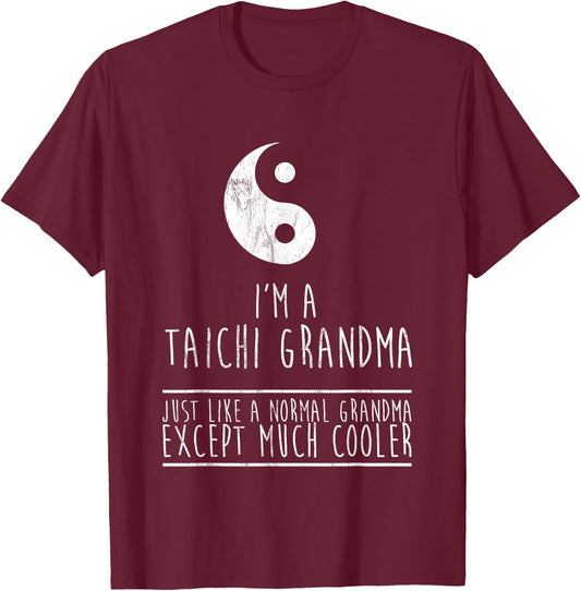 Funny Taichi Grandma Christmas Gift Grandma T-Shirt - T-Shirt | Maroon