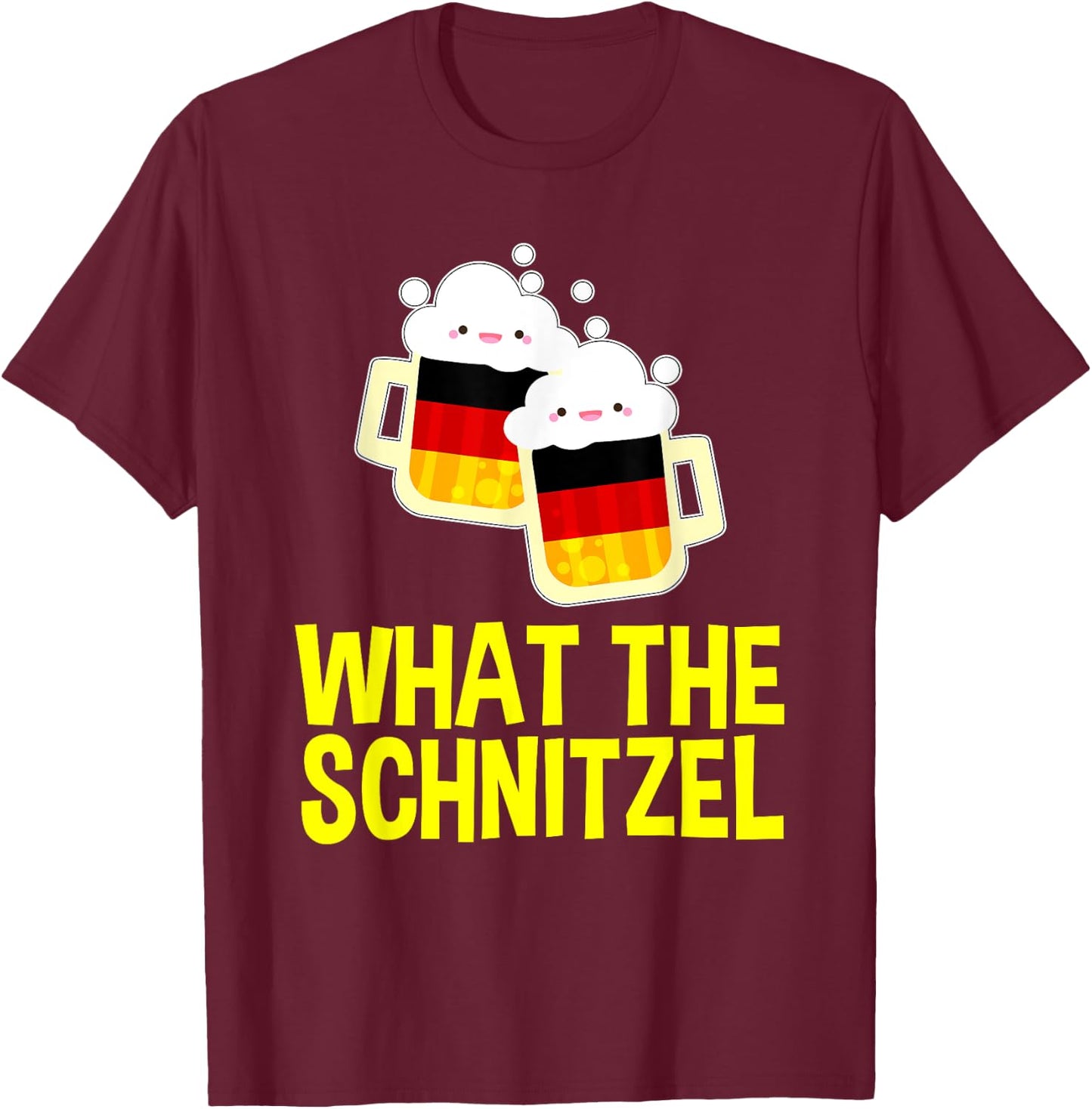 Best Oktoberfest Outfit What the Schnitzel German Beer Gifts T-Shirt - T-Shirt | Maroon
