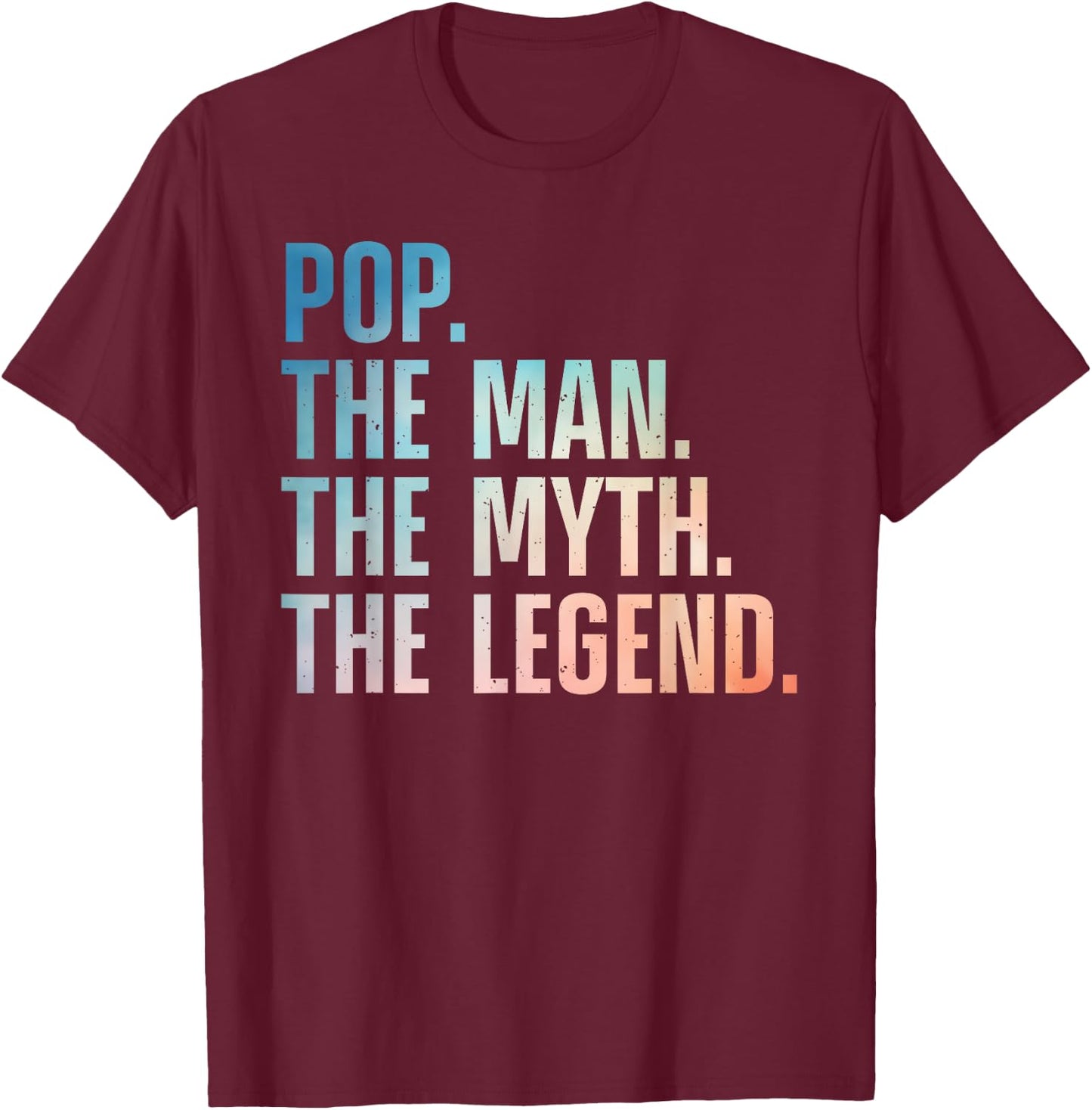 Funny Pop Design For Grandpa Grandfather From Grandkids Pop T-Shirt - T-Shirt | Maroon