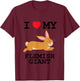 I Love My Flemish Giant T-Shirt - T-Shirt | Maroon