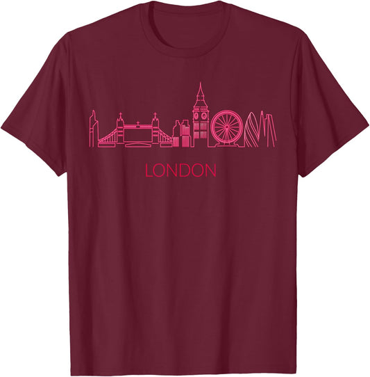 UK England London | Great Britain Tourist Souvenir T-Shirt - T-Shirt | Maroon