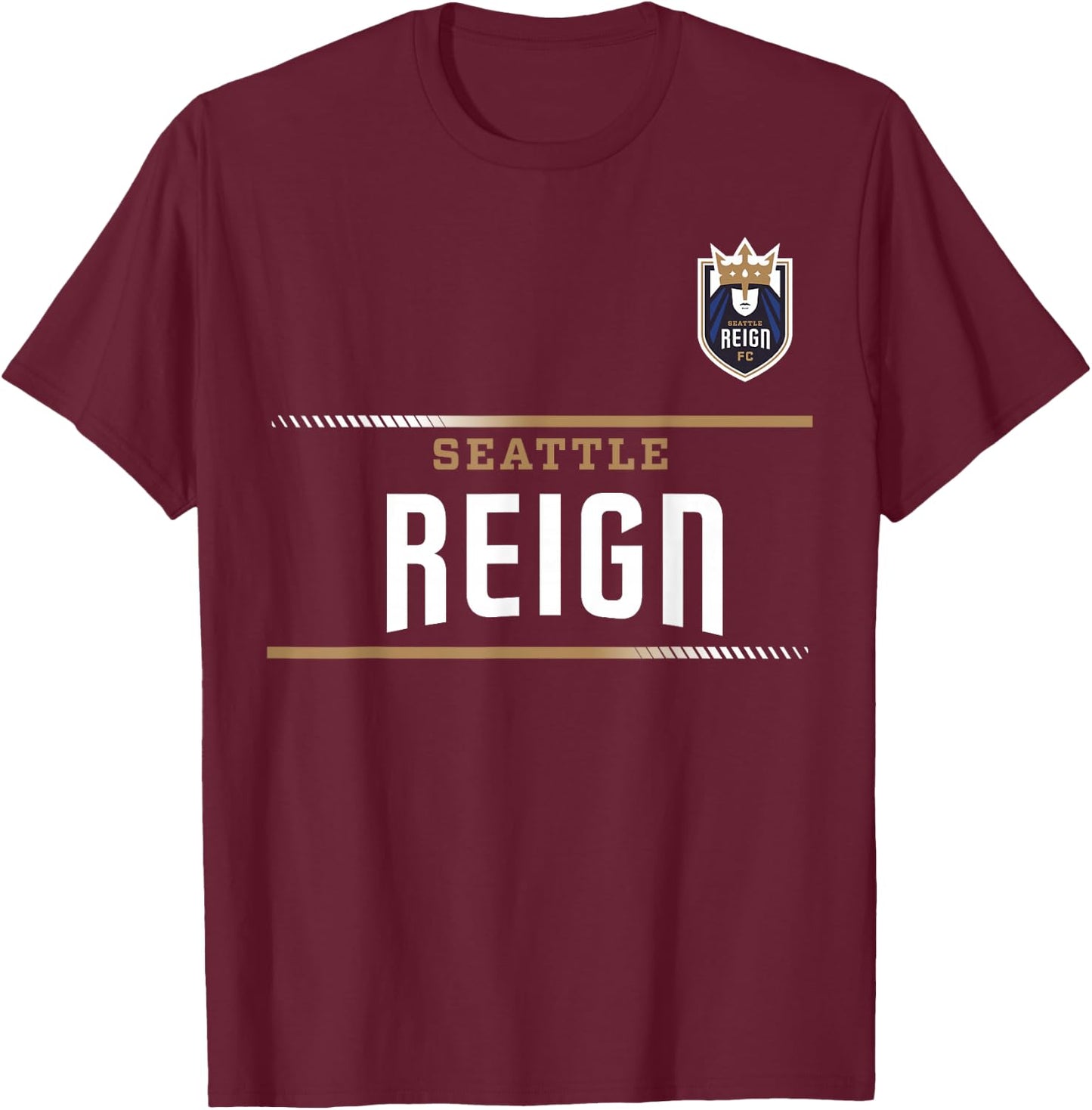Officially Licensed Seattle Reign Soccer NWSL Apparel T-Shirt - T-Shirt | Maroon