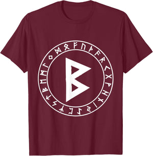 Berkana Rune Viking Rune Norse Pagan Wicca Witchcraft T-Shirt - T-Shirt | Maroon