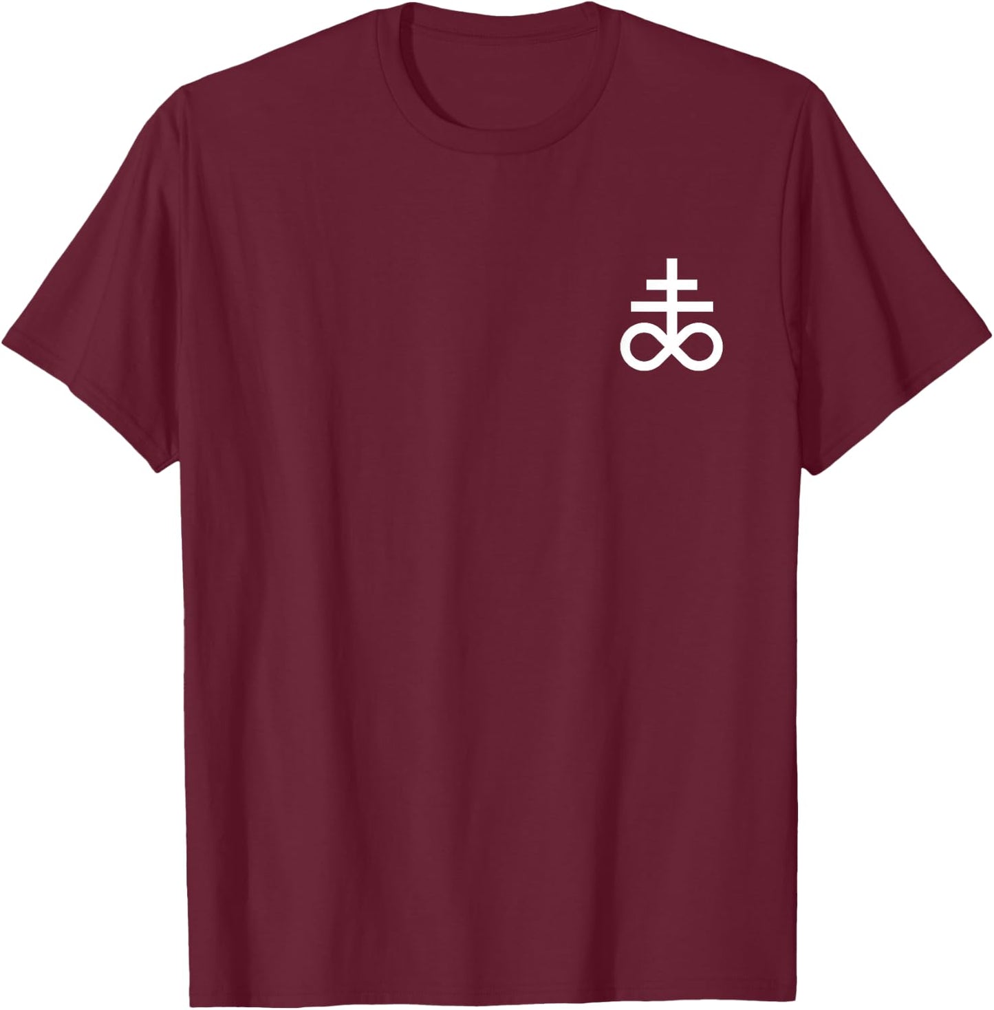 Leviathan / Satanic Cross Occult T-Shirt - T-Shirt | Maroon
