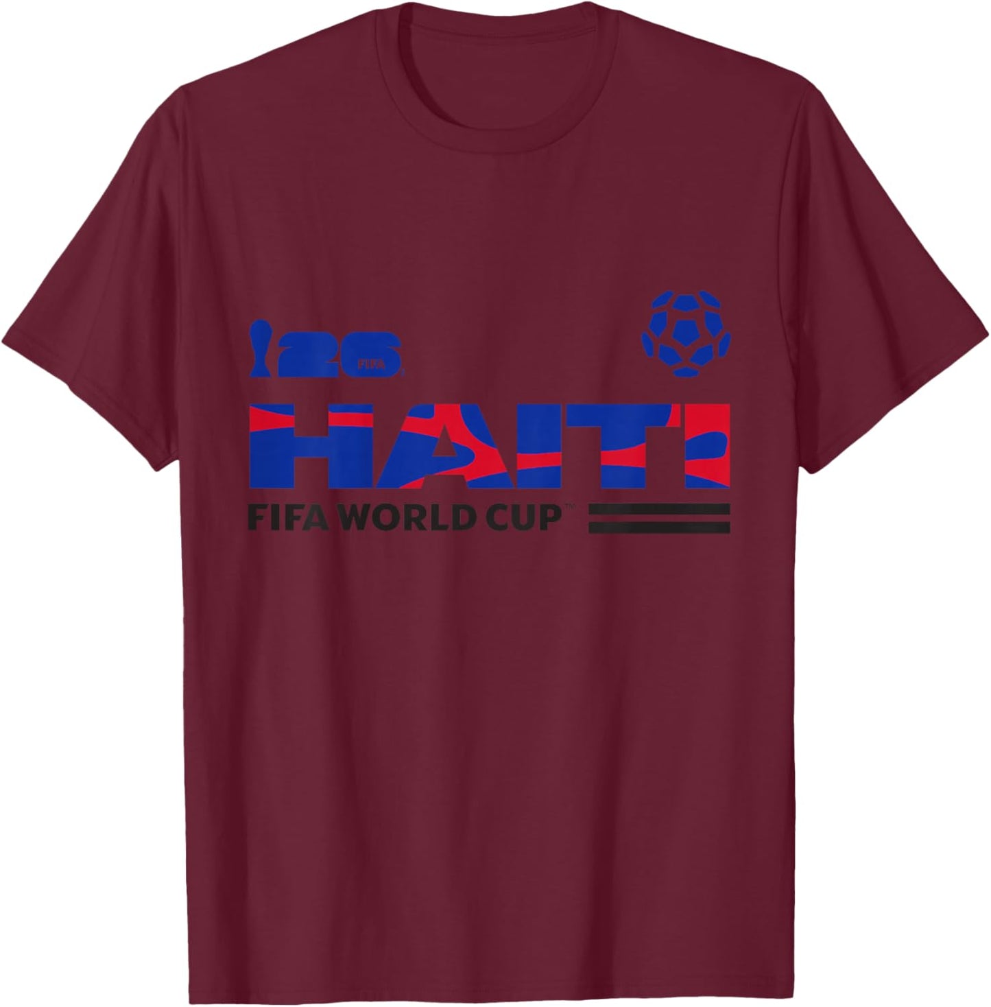 Kids FIFA World CUP26 Qualifier Haiti T-Shirt - T-Shirt | Maroon