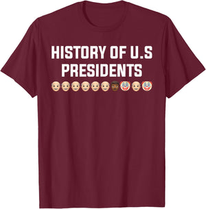 History Of U.s Presidents T-Shirt - T-Shirt | Maroon
