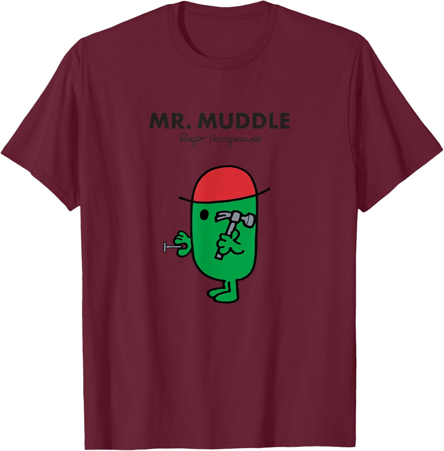 Mr. Men Mr. Muddle T-Shirt - T-Shirt | Maroon
