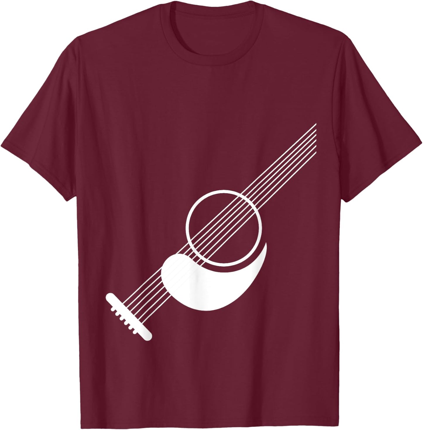 Funny Air Guitar for Kids Acoustic Players and Rockers T-Shirt - T-Shirt | Maroon