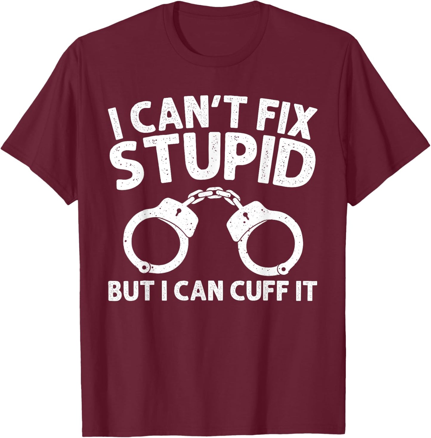 Funny Police Officer Art Women Policeman Cop Police T-Shirt - T-Shirt | Maroon