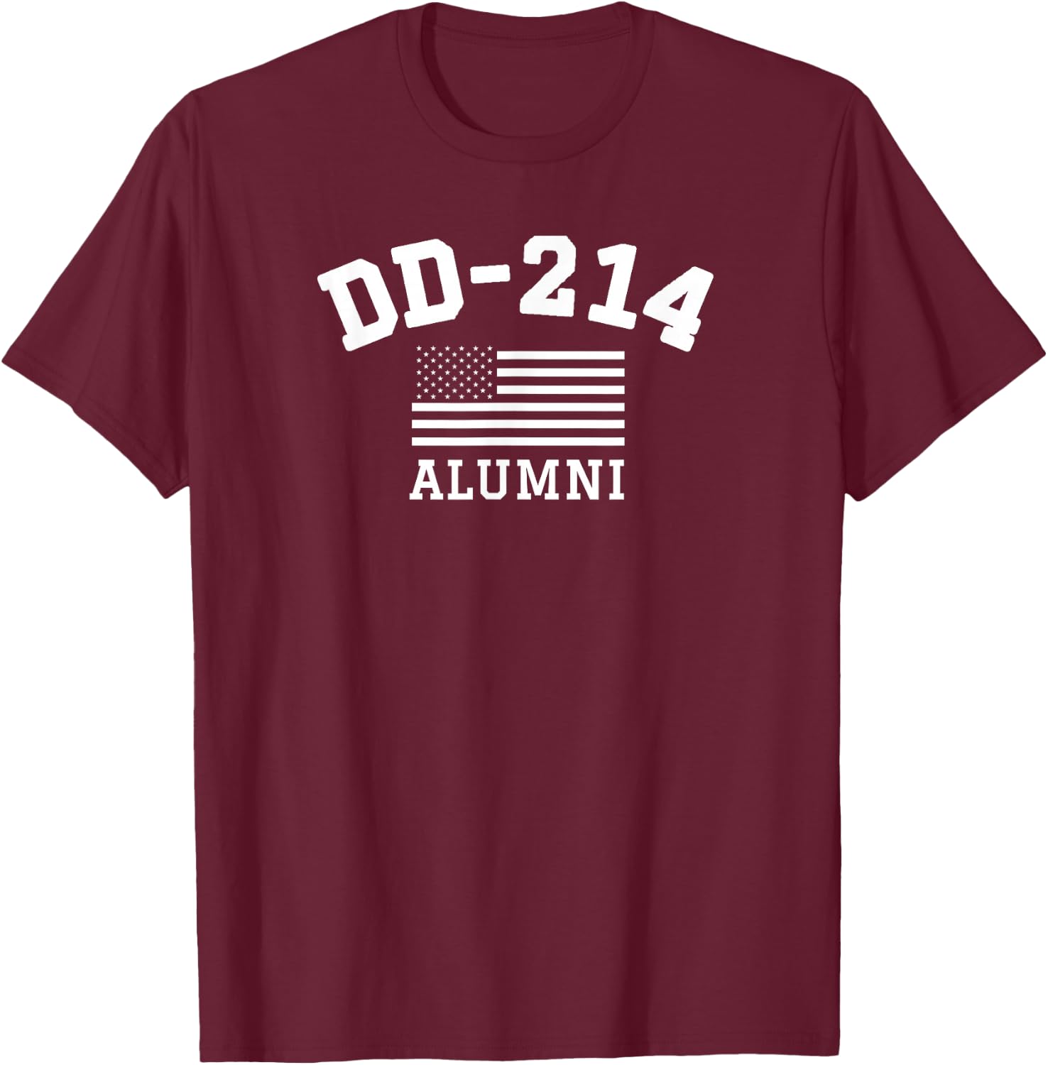Patriotic DD-214 Alumni T-Shirt - T-Shirt | Maroon