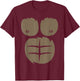 Gorilla Chest Belly Monkey DIY Costume For Kids Adults T-Shirt - T-Shirt | Maroon