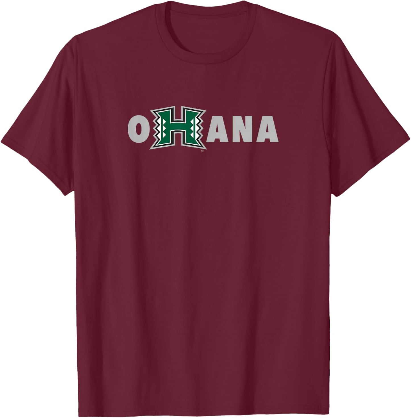 University of Hawaii Rainbow Warriors Ohana T-Shirt - T-Shirt | Maroon